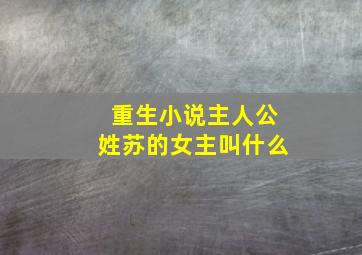 重生小说主人公姓苏的女主叫什么