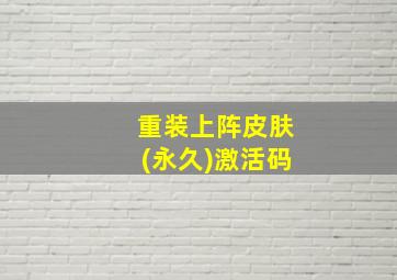 重装上阵皮肤(永久)激活码