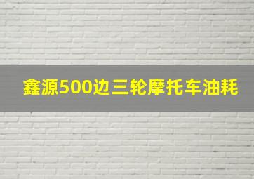 鑫源500边三轮摩托车油耗