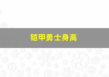 铠甲勇士身高