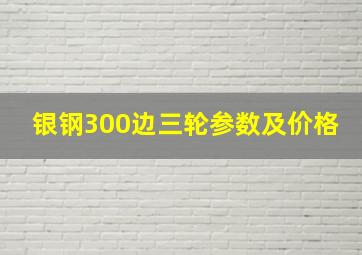 银钢300边三轮参数及价格