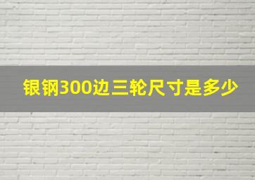 银钢300边三轮尺寸是多少