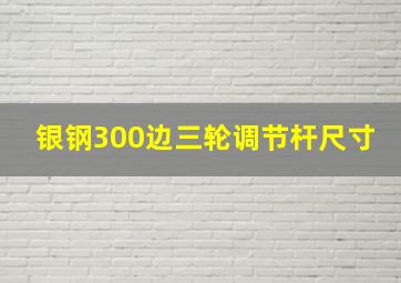 银钢300边三轮调节杆尺寸