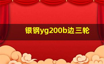 银钢yg200b边三轮