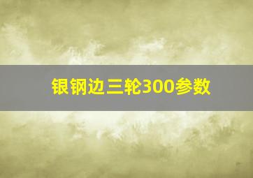 银钢边三轮300参数