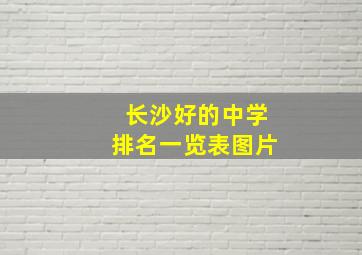 长沙好的中学排名一览表图片