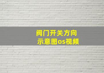 阀门开关方向示意图os视频