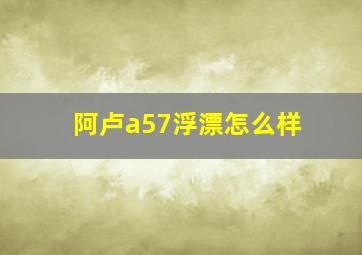 阿卢a57浮漂怎么样