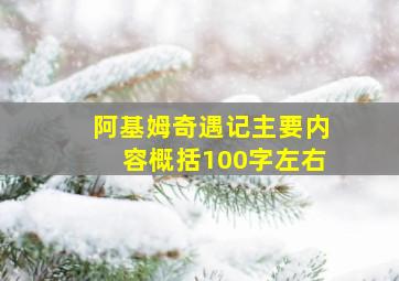 阿基姆奇遇记主要内容概括100字左右