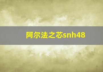 阿尔法之芯snh48