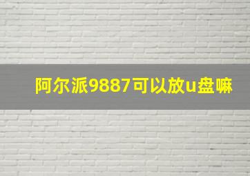 阿尔派9887可以放u盘嘛