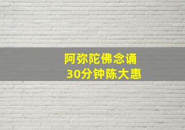 阿弥陀佛念诵30分钟陈大惠