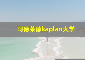 阿德莱德kaplan大学