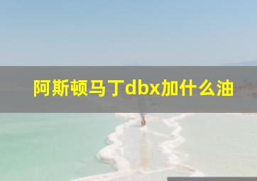 阿斯顿马丁dbx加什么油