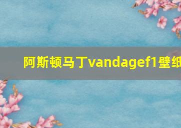 阿斯顿马丁vandagef1壁纸