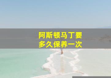 阿斯顿马丁要多久保养一次