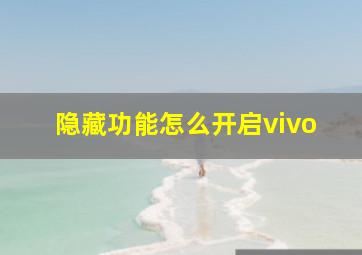 隐藏功能怎么开启vivo