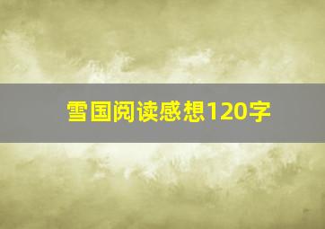 雪国阅读感想120字