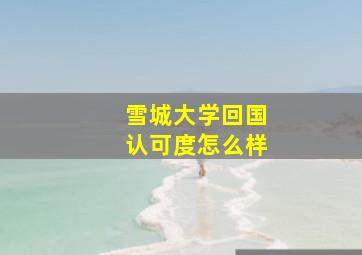 雪城大学回国认可度怎么样