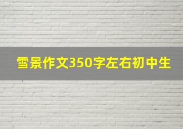 雪景作文350字左右初中生