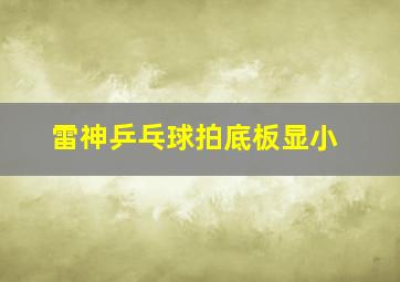 雷神乒乓球拍底板显小