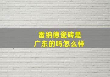 雷纳德瓷砖是广东的吗怎么样