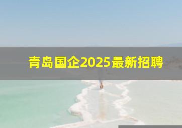 青岛国企2025最新招聘