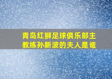 青岛红狮足球俱乐部主教练孙新波的夫人是谁