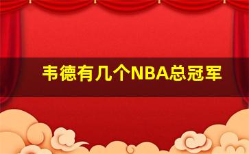 韦德有几个NBA总冠军