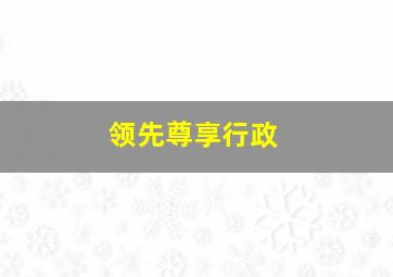 领先尊享行政