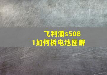 飞利浦s5081如何拆电池图解