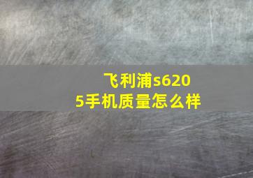 飞利浦s6205手机质量怎么样