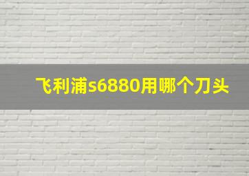 飞利浦s6880用哪个刀头