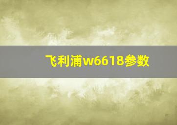 飞利浦w6618参数