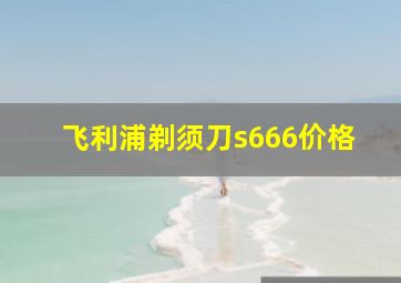 飞利浦剃须刀s666价格