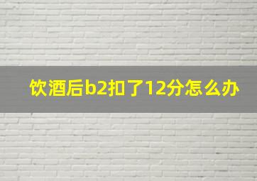 饮酒后b2扣了12分怎么办