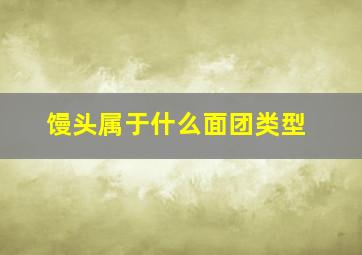 馒头属于什么面团类型