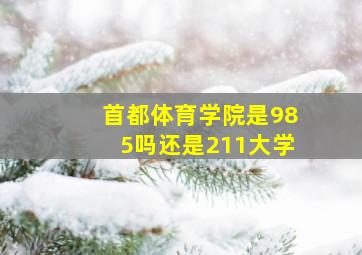 首都体育学院是985吗还是211大学