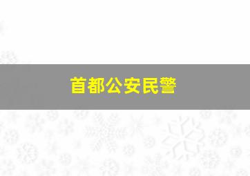 首都公安民警