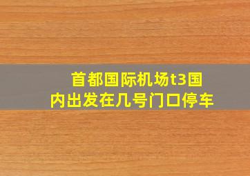 首都国际机场t3国内出发在几号门口停车