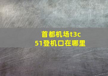 首都机场t3c51登机口在哪里