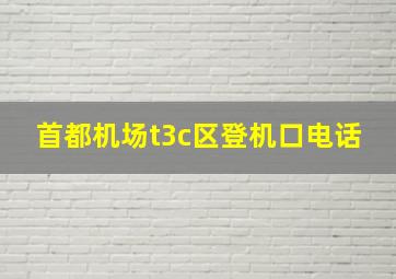 首都机场t3c区登机口电话