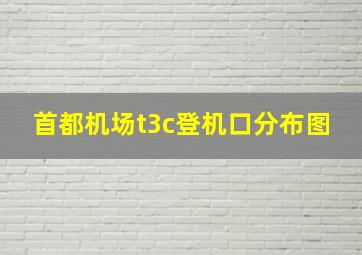 首都机场t3c登机口分布图