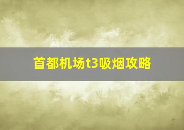 首都机场t3吸烟攻略