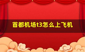 首都机场t3怎么上飞机