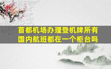 首都机场办理登机牌所有国内航班都在一个柜台吗