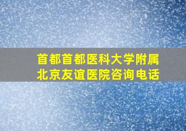 首都首都医科大学附属北京友谊医院咨询电话