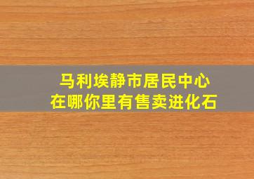 马利埃静市居民中心在哪你里有售卖进化石