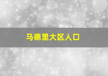 马德里大区人口