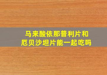 马来酸依那普利片和厄贝沙坦片能一起吃吗